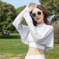 Women ice silk sun protection clothing UV block long sleeve shrug outdoor cardigan summer - One Size / Light Gray