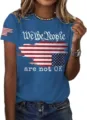 Camiseta de manga corta con cuello redondo y estampado de letras 3D detalle top - S / Tops / Estilo 4