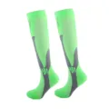 Professional sports calf compression socks, neon green and grey running marathon fitness socks. - S/M (Sizes 35-39) / Green