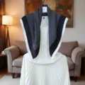 Black and white striped silk square scarf fashion professional neck scarf elegant women accessory - 60#-Striped Black