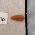 Kleine bernsteinfarbene Acetat-Ovale Haarklammer 3.5cm handgemachte Art Seitenklammer. - Karamellbraun