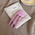 Hair root volume clip detail view, purple plastic hair styling tool for fluffy hair. - H61-4# 3-Teeth (Small)