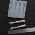 Moule en silicone pour bras de poupee figurine DIY, outil d art, accessoire de resine. - Moule en silicone pour main d'homme