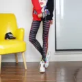 Women plus size fashion printed leggings autumn high elasticity casual slim long trousers pants - One Size / Bottoms / Spacetime Lines