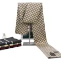 Checkered wool scarf for men and women, thick knitted warm winter shawl and stylish neck wrap. - W10-107