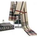 Classic plaid winter scarf for men and women, thick knit warm shawl, stylish daily accessory. - W10-110