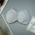 Grey strapless bra, padded seamless tube top, comfortable anti-glare bandeau underwear for women. - One Size / Tops / Gray