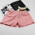 Women pink textured safety shorts casual loose summer pants comfortable daily wear. - One Size / Bottoms / Pink