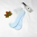 Women transparent glass silk short socks spring summer crystal breathable blue socks - One Size (EU 35-39) / Sky Blue