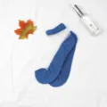 Women's blue crystal silk transparent invisible ankle socks, breathable summer short socks. - One Size (EU 35-39) / Denim Blue