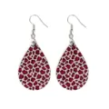 Bohemian lightweight teardrop earrings with stylish pink leopard print design for women summer. - Rose Pink Leopard (12)