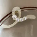 Elegante Perlen Haarklammer für Damen, schicker Haargreifer aus Kunstharz für stilvolle Alltagsfrisuren. - 6# Cremeweiß