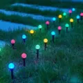 Solar-energie kristal bubbel bal string lampen voor buiten tuin gazon pad verlichting - Multicolor bellenballen / 1-op-10 zonne-lichtsnoer (8 functies)