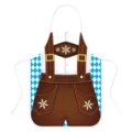 Oktoberfest Lederhosen Kostüm Schürze Bayerisches Bierfest Party Kochen Backen Lätzchen - Lederhosen-Stil (J-0606-2)