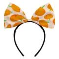 Autumn pumpkin bow headband for Thanksgiving and harvest festival party hair accessories. - Pumpkin Print Bow Style (J-0598-1) / 1 Piece