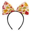 Autumn leaf bow headband for thanksgiving party holiday festival cute hair accessories gift - Autumn Leaves Print Bow Style (J-0598-3) / 1 Piece