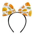 Cerchietto con fiocco stampa zucca autunno Ringraziamento, accessorio capelli per festa. - Stile Fiocco Stampa Zucca Acero (J-0598-6) / 1 Pezzo