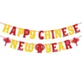 New Year glitter banner red gold Chinese hanging decoration festival party supplies - Style 1 (J-0283-1) / Style 1