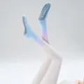 Gradiënt anti-slip yogasokken voor dames, ademende pilates sokken met antislip noppen. - Eén maat / Heldere Blauw