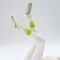 Verloop anti-slip yogasokken, lichtgroene fitness pilates sokken voor dames sportkleding - Eén maat / Teder Knop Groen