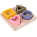 JOUET EN BOIS TRI DE FORMES MONTESSORI PUZZLE GEOMETRIQUE POUR ENFANT APPRENTISSAGE BEBE. - Style Cœur