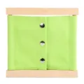 Montessori dressing frame toy for toddlers, wooden snap button practice early learning aid. - Green Snap Buttons