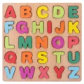 Houten alfabet puzzel bord, kleurrijke 3D letters montessori educatief speelgoed voor kind. - Alfabet puzzelbord