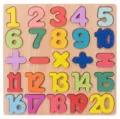 Houten cijfers 1-20 rekenpuzzel bord, kleurrijk 3D educatief leerspeelgoed voor peuters en kids. - Cijferpuzzelbord 1-20