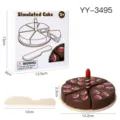 Hölzernes simuliertes Kuchen-Schneidespielzeug-Set mit Messer und Geschenkbox für Kinder. - Kirsche