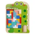 Holz Krokodil Tetris Puzzle Spielzeug für Kinder, schöne bunte pädagogische Logikspiele. - Krokodilmuster