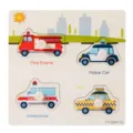 Wooden montessori puzzle board for toddlers early education traffic car toys 1-2 years - YY-3243-12 City Traffic Theme