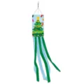 Christmas Windsack Hanging Flag Outdoor Yard Christmas Tree Decor Blue Green Ribbons Banner - Christmas Tree Style (Y-00697-1) / 1 Piece/Pack
