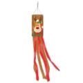 Christmas decorative windsock flag outdoor yard reindeer hanging windsock for holiday party - Elk Style (Y-00697-3) / 1 Piece/Pack
