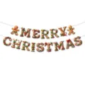 Christmas gingerbread man party decoration banner Merry Christmas festive hanging decor set. - Christmas Banner Style (J-0422-1)