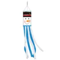 Christmas snowman windsock flag, outdoor yard hanging decorative windsock with blue stripes. - Snowman Style (Y-00697-4) / 1 Piece/Pack