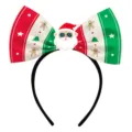 Christmas bow headband holiday party dress-up hair accessories festival photo props for kids - Santa Gingerbread Man Style (J-0612-2)