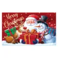 Weihnachten Weihnachtsmann Banner Hintergrund Dekoration Party Stoff Schild Deko - Hintergrund Stil 1 (W-00087-1)