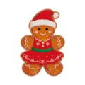 Christmas Gingerbread Man Table Placemat Red Santa Dress Festive Holiday Party Decor - Gingerbread Man (L-00554-2) / Red