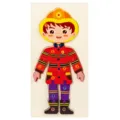 Wooden firefighter puzzle toy, kids early educational cognitive wooden jigsaw board for toddler. - Firefighter