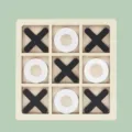Houten Tic-Tac-Toe bordspel educatief speelgoed voor kinderen interactieve puzzel - Zwart en Wit