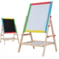 Wooden kids double-sided easel magnetic blackboard and whiteboard educational drawing toy - Double-Sided Drawing Board