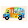 Wooden school bus 3d puzzle toy variant for kids early cognitive learning product - School Bus
