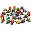 Ensemble de jouets de train de chiffres magnétiques en bois, blocs d'apprentissage. - Grand train des chiffres magnétique (27 sections)