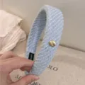 Blaue strukturierte Haarreif für Damen süße Mädchen Mode Haarreifen tägliches Haaraccessoire - Blau Punkt Haarreif
