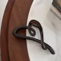 Molletta per capelli a cuore traslucida marrone, elegante pinza per lo styling quotidiano delle donne. - Nero Grigio