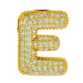 Gold Plated Bubble Letter E Pendant Cubic Zirconia Micro Paved Hip Hop Jewelry Accessory - Letter E Style (T01847)