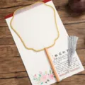 Traditional Chinese round fan blank silk fan with wooden handle and tassel for DIY painting - Beechwood Flying Immortal Pattern - Yellow Border