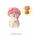 Simpatico gatto giapponese fiore di ciliegio resina statuetta giocattolo miniatura ornamento - Gatto Fiore di Ciliegio