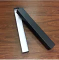Black paper gift box for folding fans, long rectangular box with lid and white lining. - 8 Inch / Black