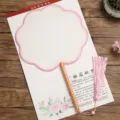 Traditional Chinese blank round fan with pink silk fabric, wooden handle and elegant tassel. - Beechwood Eight-Petal Pattern - Pink Border